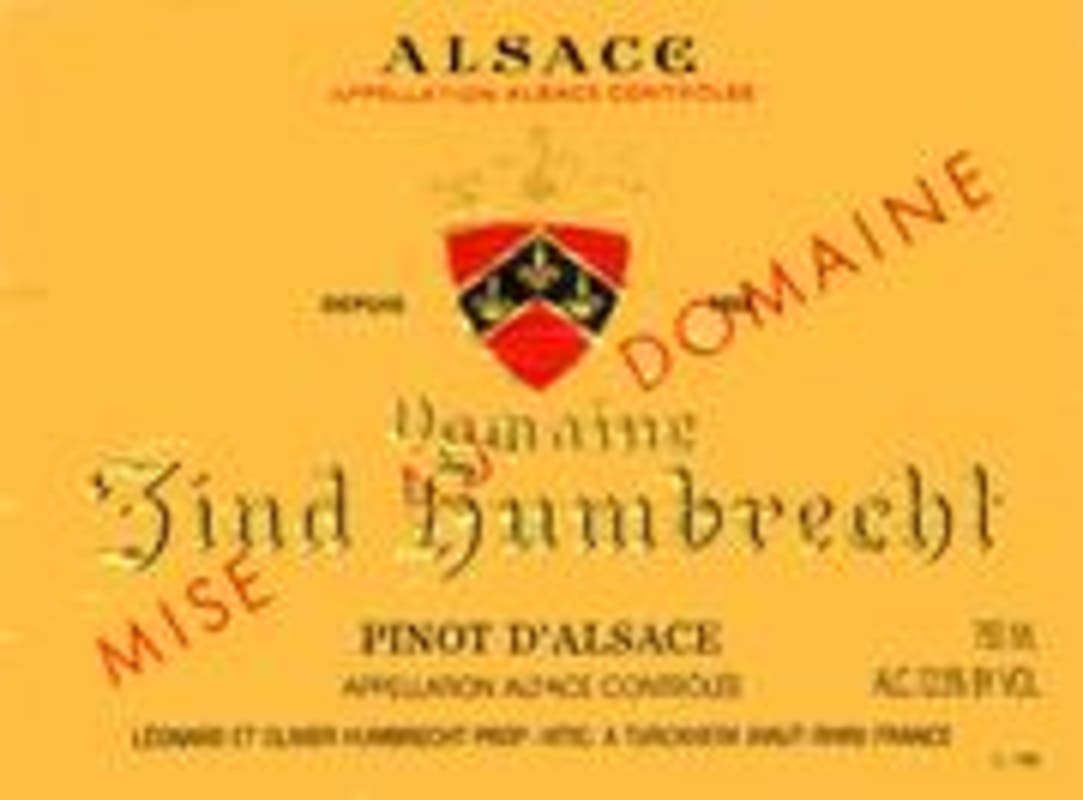 Zind-Humbrecht Pinot d'Alsace 1998 Front Label