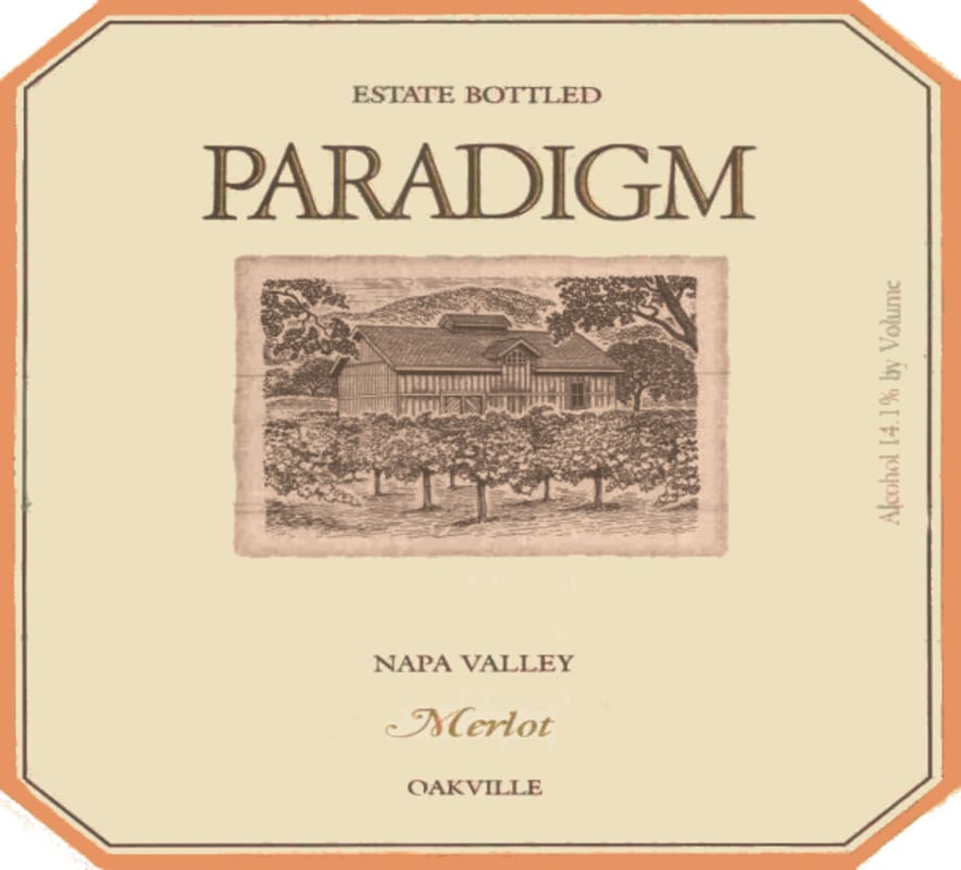 Paradigm Napa Valley Merlot 2000 Front Label