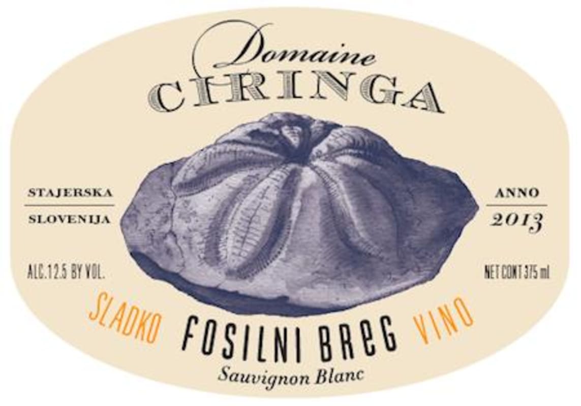 Tement Domaine Ciringa Desertno Vino Fosilni Breg Beerenauslese Sauvignon Blanc 2013 Front Label