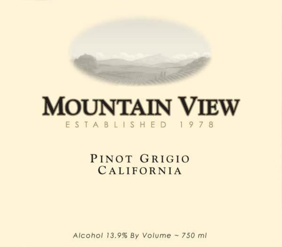 Mountain View Winery Vintners Pinot Grigio 2014 Front Label