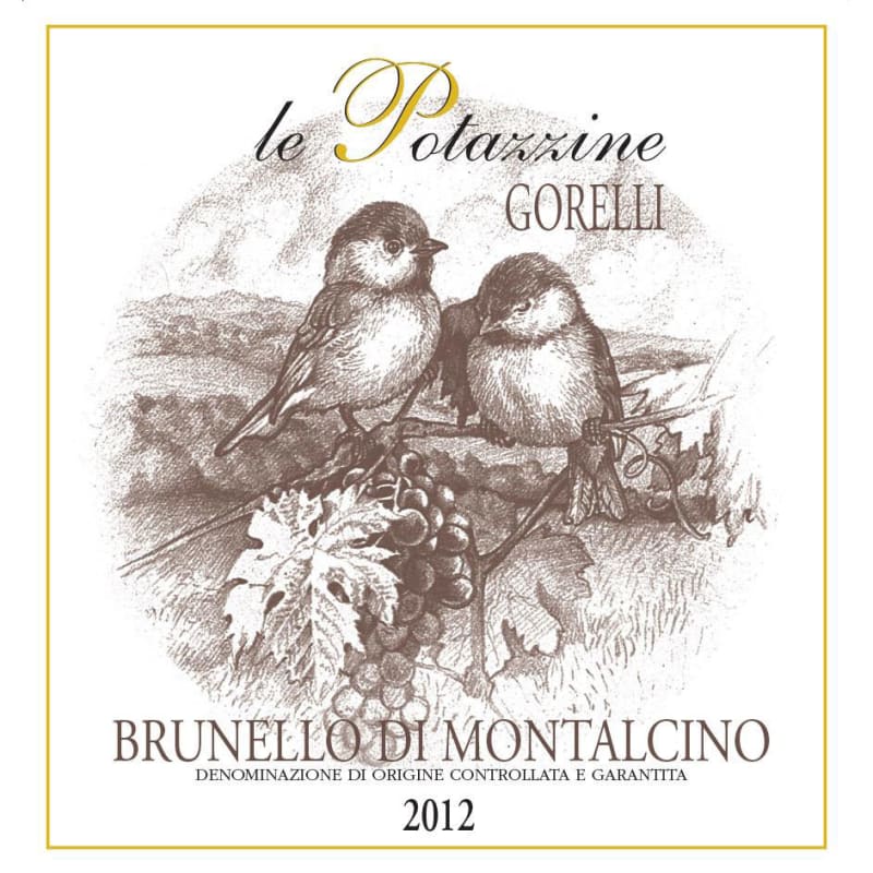 Le Potazzine Gorelli Brunello di Montalcino 2012 Front Label