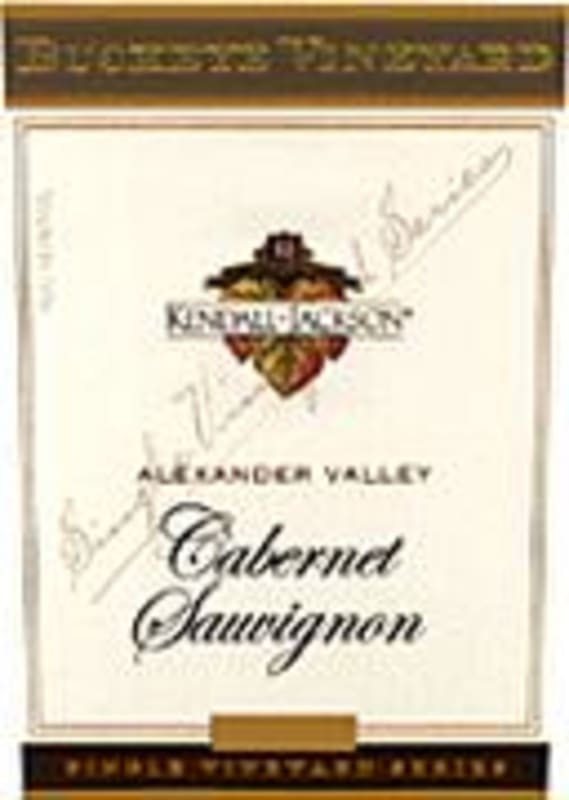 Kendall-Jackson Buckeye Vineyard Cabernet Sauvignon 1996 Front Label