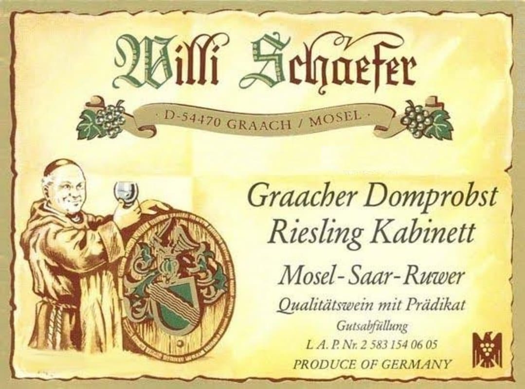 Weingut Willi Schaefer Graacher Domprobst Riesling Kabinett 2014 Front Label