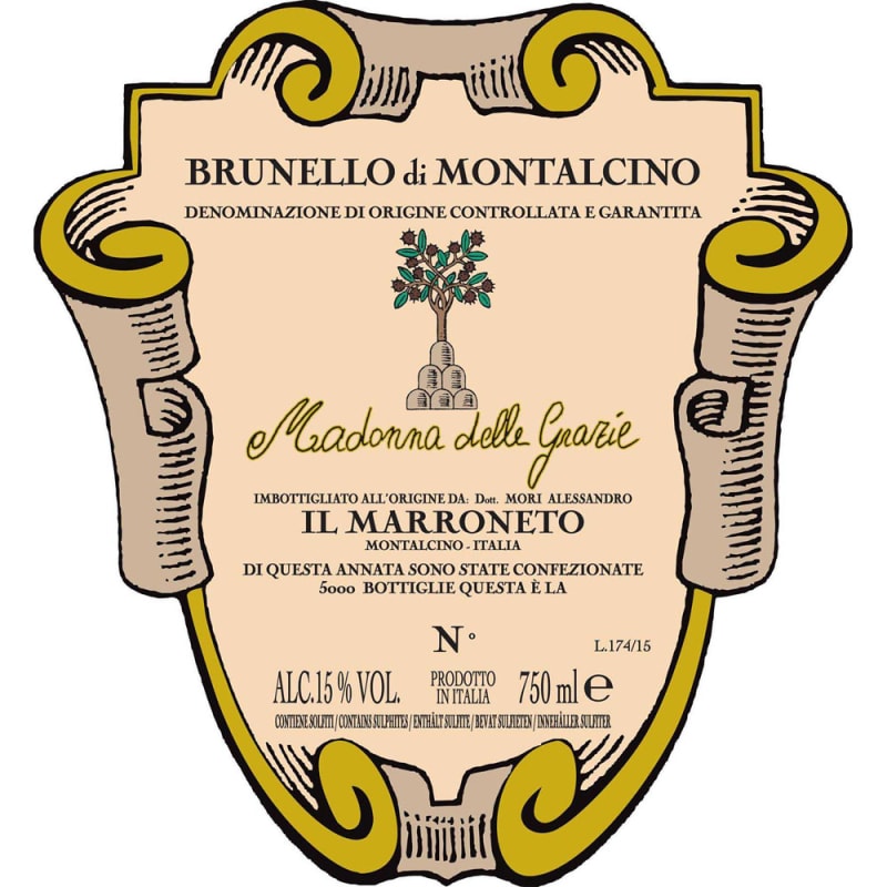 Il Marroneto Brunello Madonna delle Grazie 2012 Front Label
