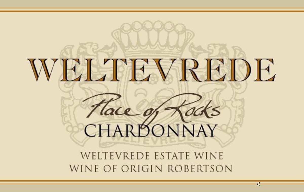 Weltervrede Place of Rocks Chardonnay 2013 Front Label