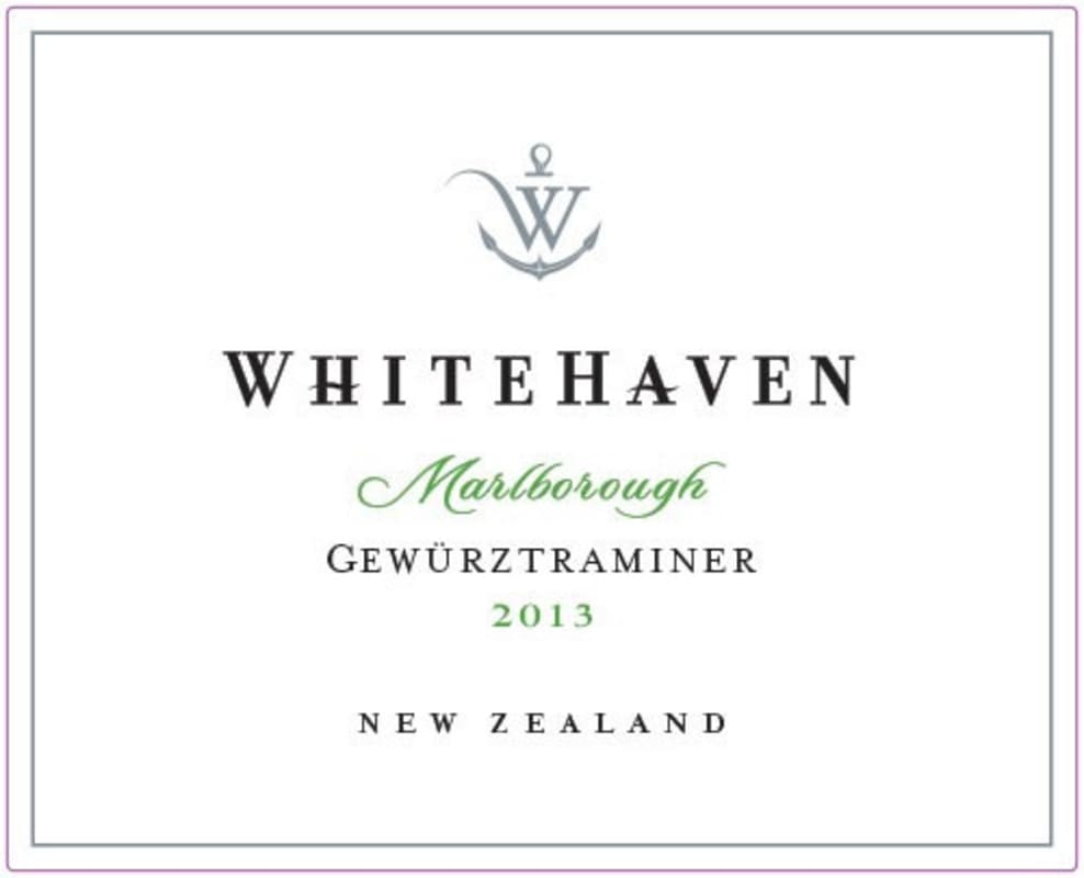 Whitehaven Gewurztraminer 2013 Front Label