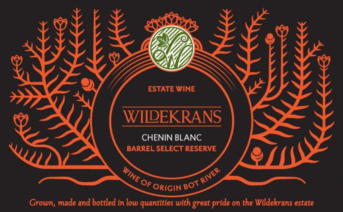 Wildekrans Barrel Select Reserve Chenin Blanc 2014 Front Label
