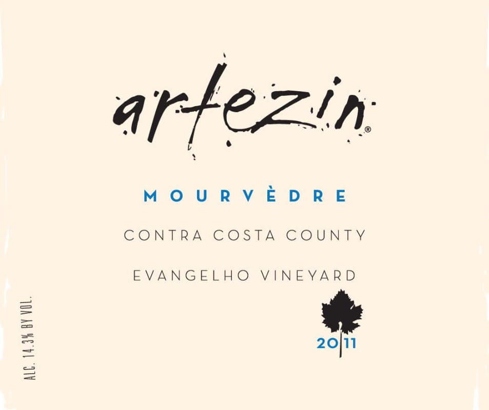 Artezin Evangelho Vineyard Mourvedre 2011 Front Label