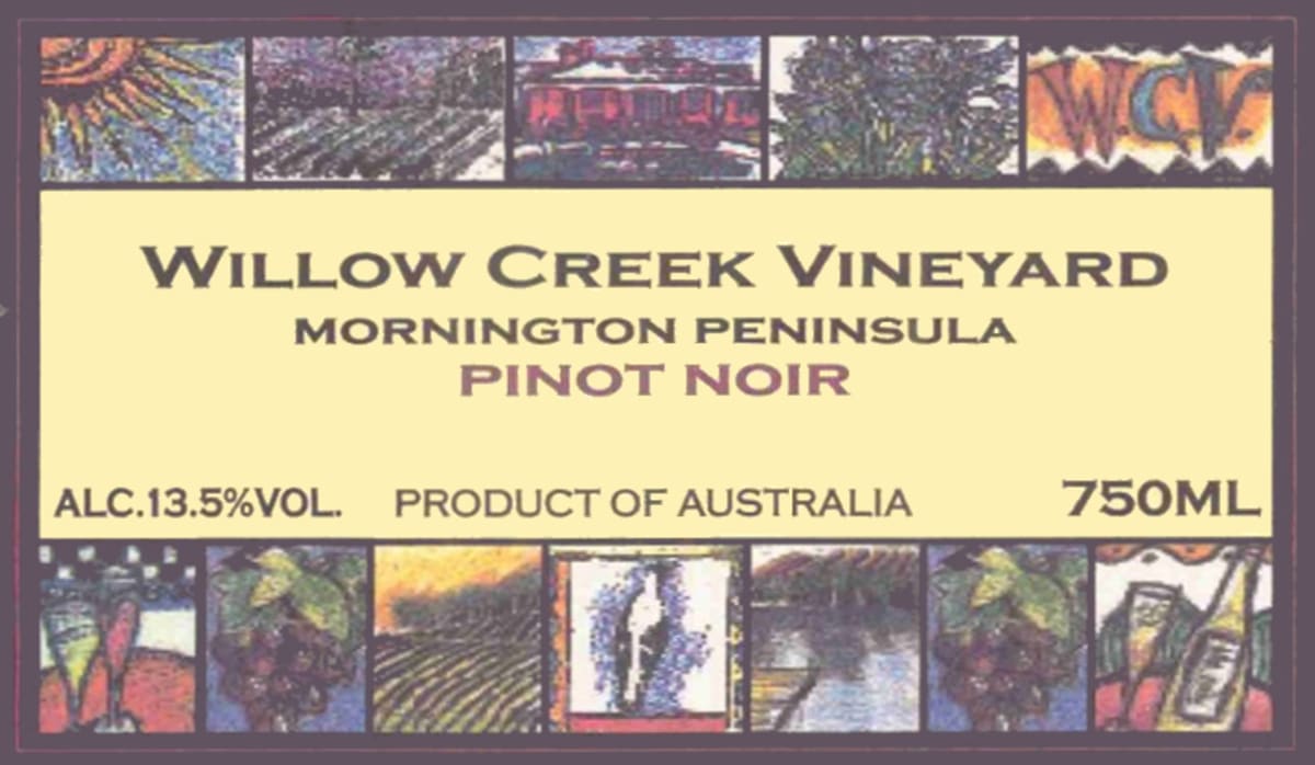 Willow Creek Vineyard Pinot Noir 2008 Front Label