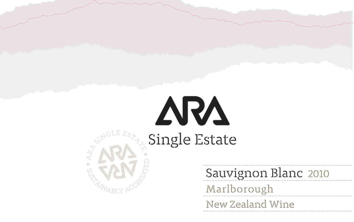 Ara Single Estate Sauvignon Blanc 2010 Front Label