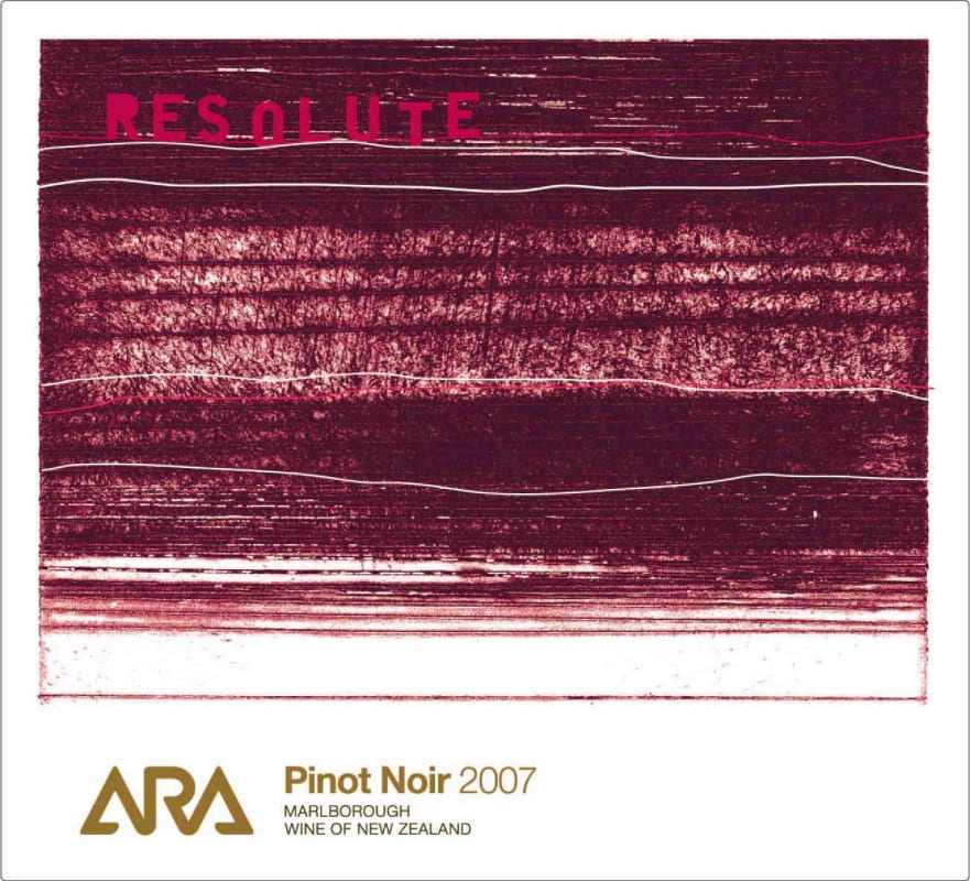 Ara Resolute Pinot Noir 2007 Front Label