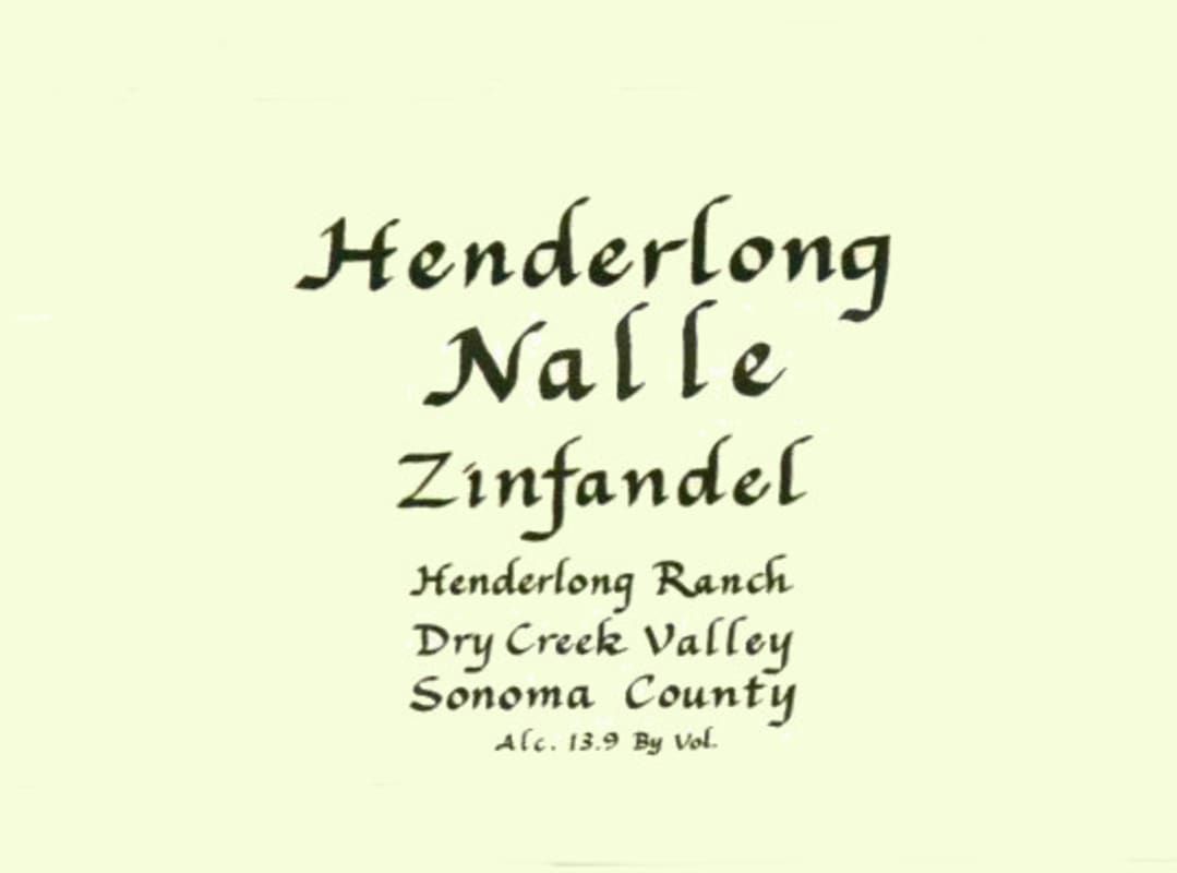 Nalle Henderlong Ranch Zinfandel 2010 Front Label
