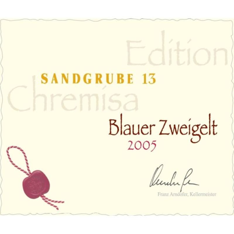 Winzer Krems Chremisa Blaue Editionr Zweigelt 2005 Front Label