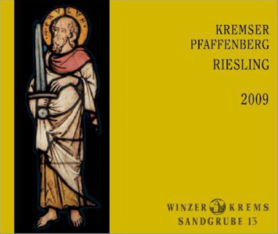Winzer Krems Kremser Pfaffenberg Reserve Riesling 2009 Front Label