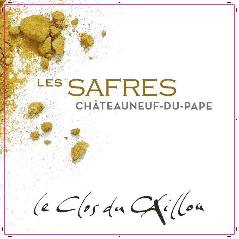 Clos du Caillou Chateauneuf-du-Pape Les Safres 2015 Front Label