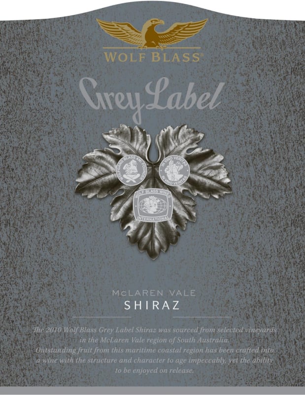 Wolf Blass Grey Label Shiraz 2011 Front Label
