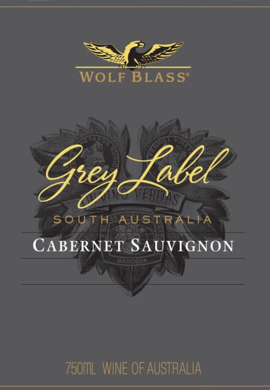 Wolf Blass Grey Label Cabernet Sauvignon 2012 Front Label