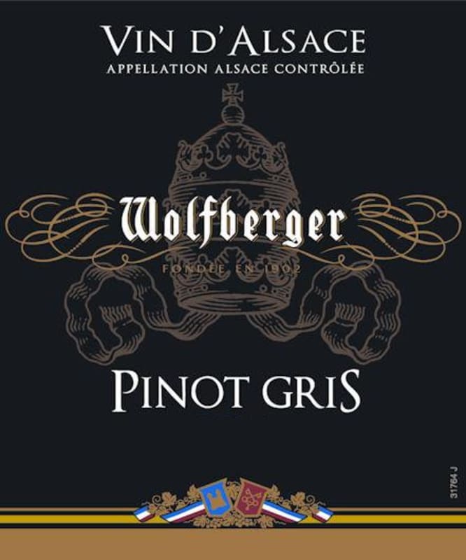 Wolfberger Pinot Gris 2015 Front Label