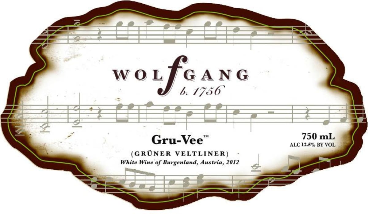 Wolfgang Gru-Vee Gruner Veltliner 2012 Front Label