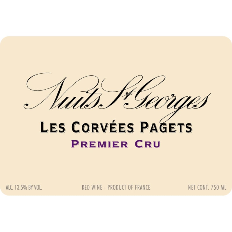 Domaine de la Vougeraie Nuits-Saint-Georges Les Corvees Pagets Premier Cru 2014 Front Label