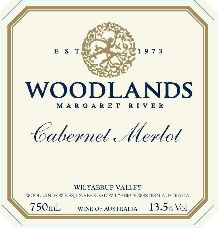 Woodlands Cabernet Sauvignon Merlot 2013 Front Label