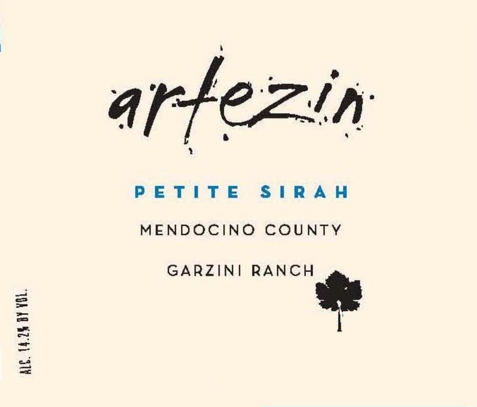 Artezin Garzini Ranch Petite Sirah 2011 Front Label