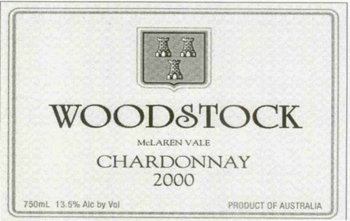 Woodstock Chardonnay 2000 Front Label