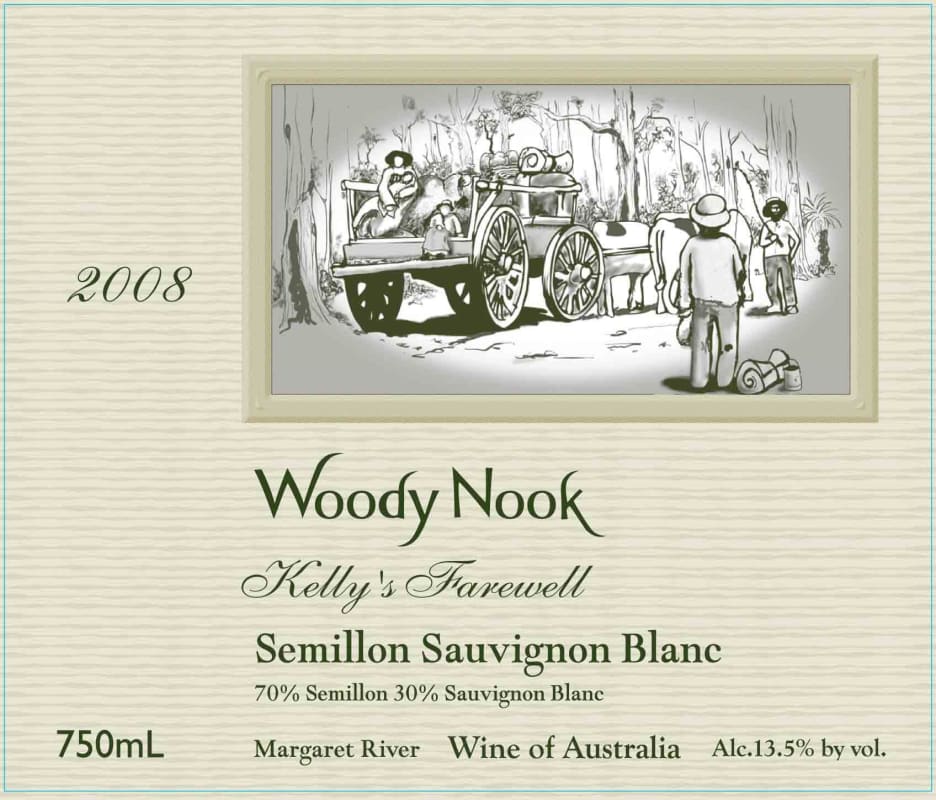 Woody Nook Kelly's Farewell Semillon Sauvignon Blanc 2008 Front Label