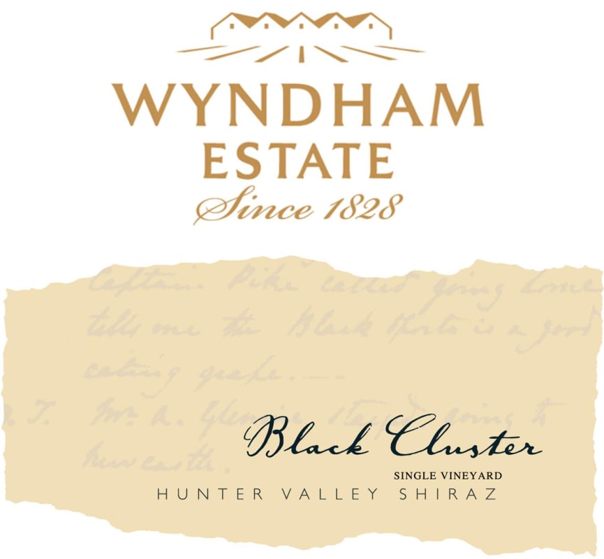 Wyndham Black Cluster Shiraz 2007 Front Label
