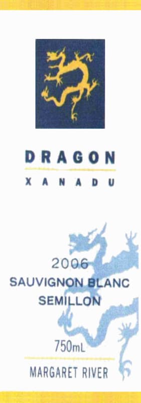 Xanadu Dragon Sauvignon Blanc Semillon 2006 Front Label