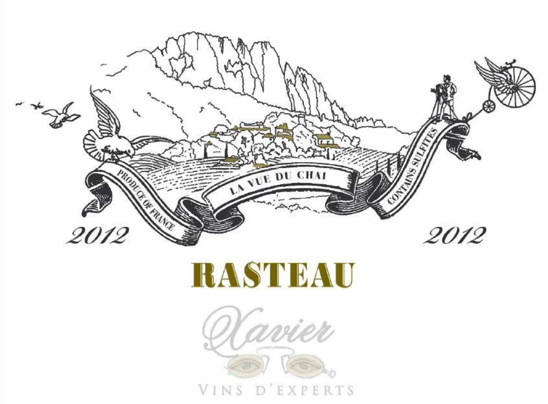 Xavier Vins Rasteau 2012 Front Label