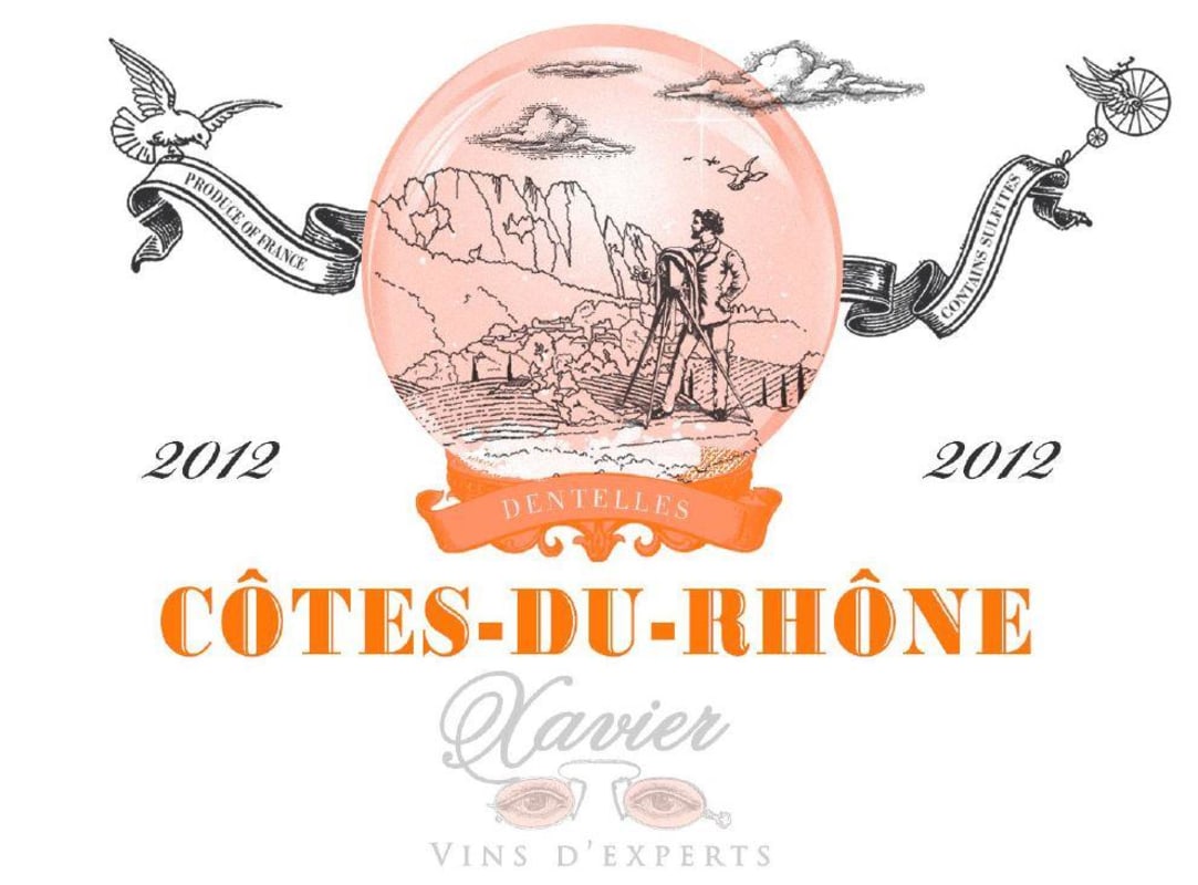 Xavier Vins Cotes du Rhone 2012 Front Label