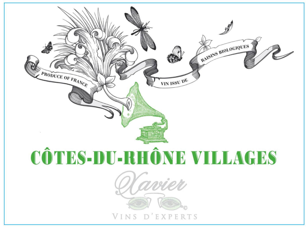 Xavier Vins Cotes du Rhone Villages 2014 Front Label