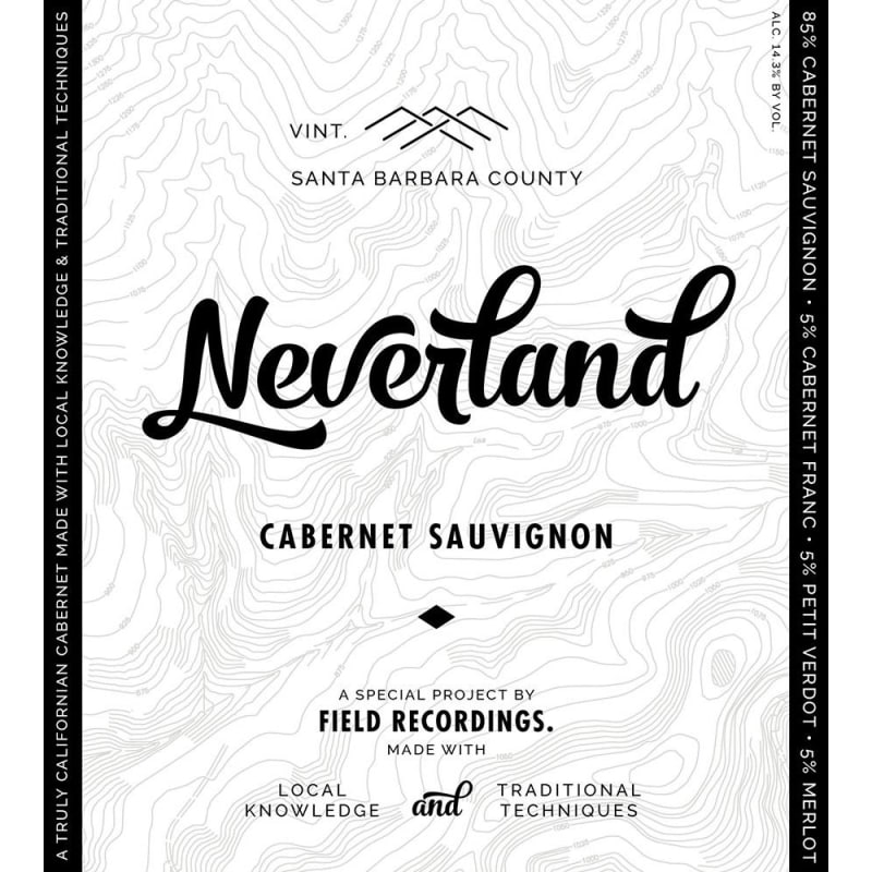 Field Recordings Neverland Cabernet Sauvignon 2015 Front Label