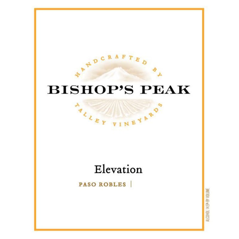 Bishop's Peak Elevation 2012 Front Label