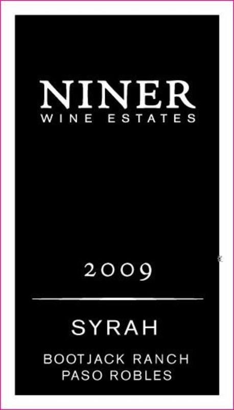 Niner Bootjack Ranch Syrah 2009 Front Label