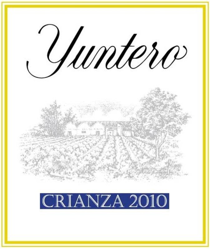 Bodegas Yuntero Crianza 2010 Front Label