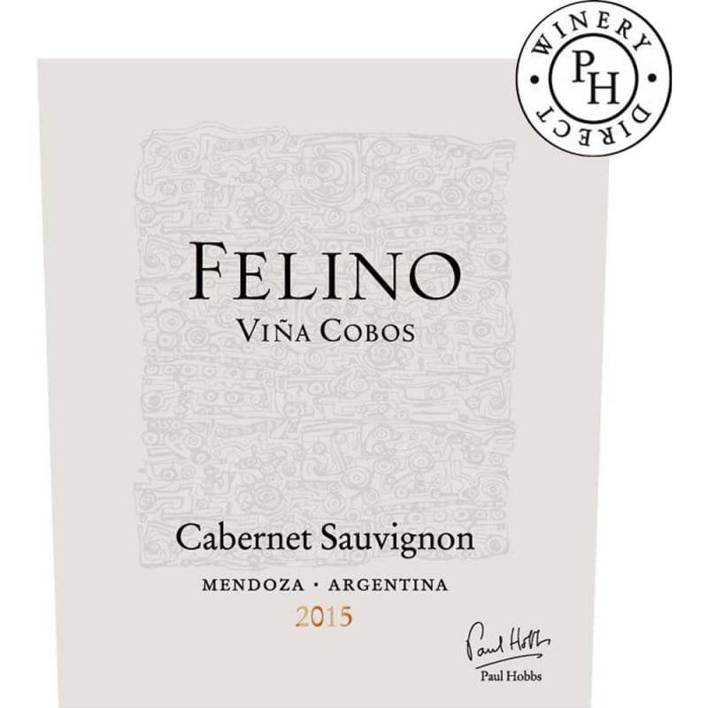 Vina Cobos Felino Cabernet Sauvignon 2015 Front Label