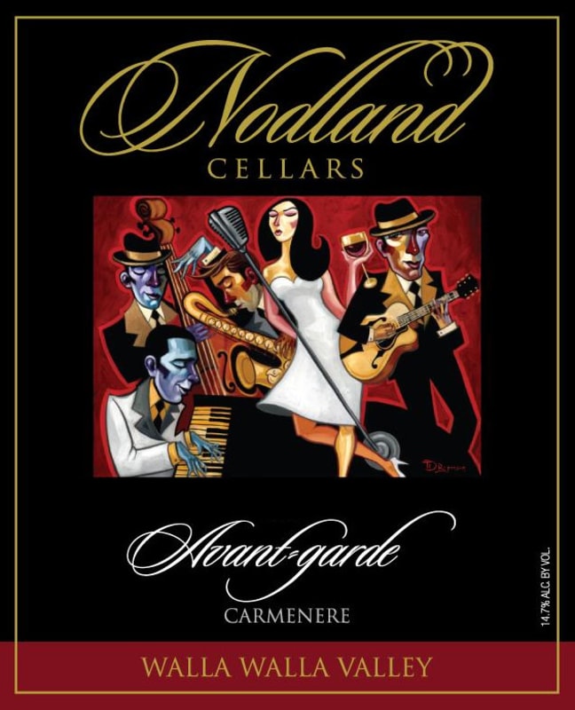 Nodland Cellars Avant Garde Carmenere 2013 Front Label