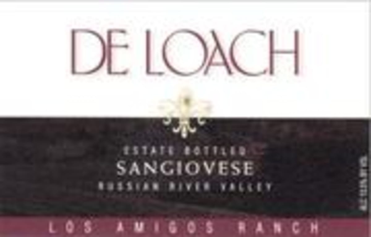 DeLoach Russian River Los Amigos Ranch Sangiovese 1998 Front Label