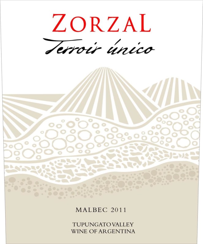 Zorzal Terroir Unico Malbec 2011 Front Label