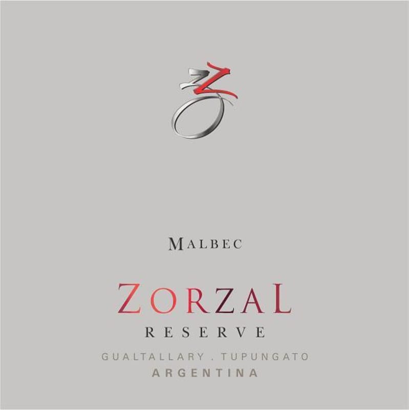 Zorzal Reserve Malbec 2010 Front Label