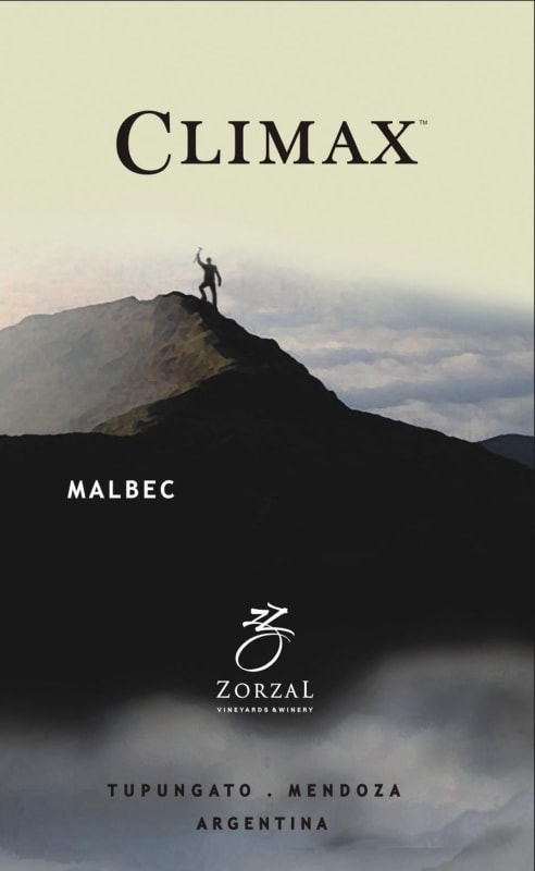 Zorzal Climax Malbec 2010 Front Label