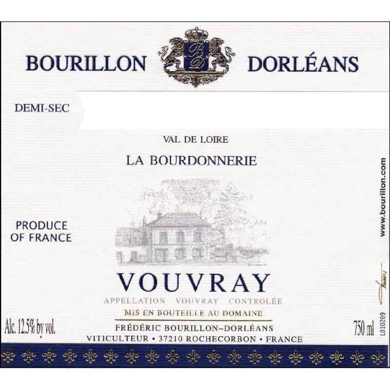 Domaine Bourillon-Dorleans Vouvray Demi-sec 2012 Front Label