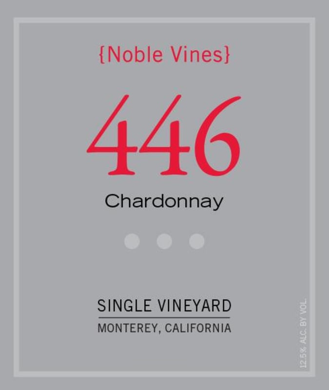 Noble Vines 446 Chardonnay 2011 Front Label