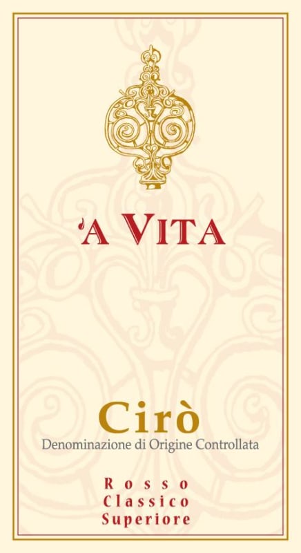 'A Vita Ciro Rosso Classico Superiore 2009 Front Label