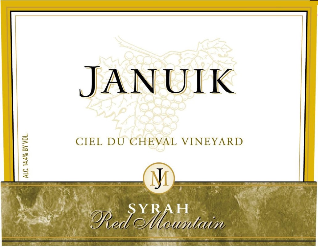 Januik Winery Ciel du Cheval Vineyard Syrah 2013 Front Label