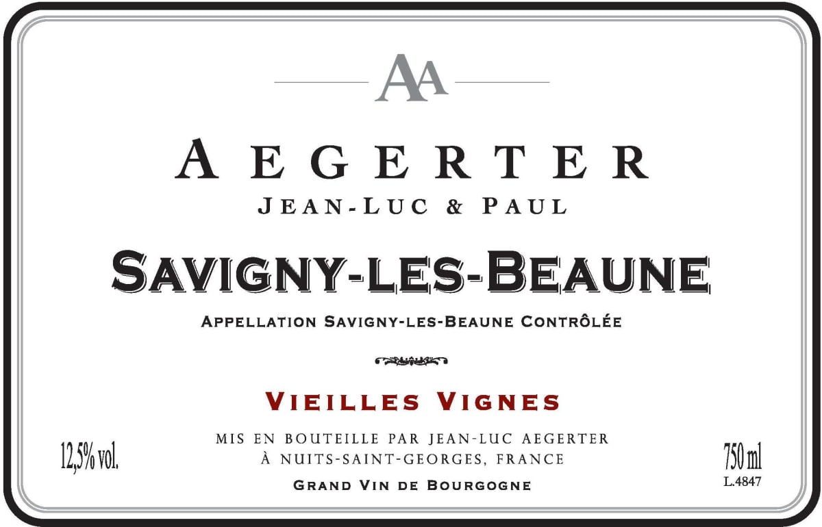 AA Aegerter Savigny-les-Beaune Vieilles Vignes Rouge 2010 Front Label