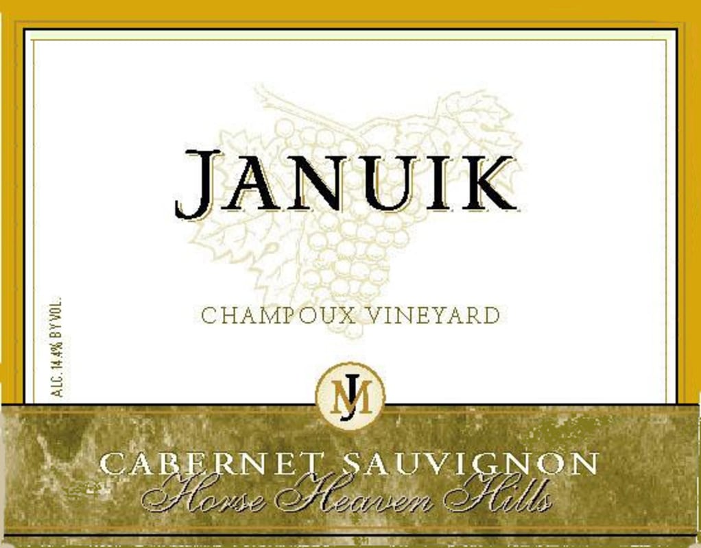 Januik Winery Champoux Vineyard Cabernet Sauvignon 2010 Front Label