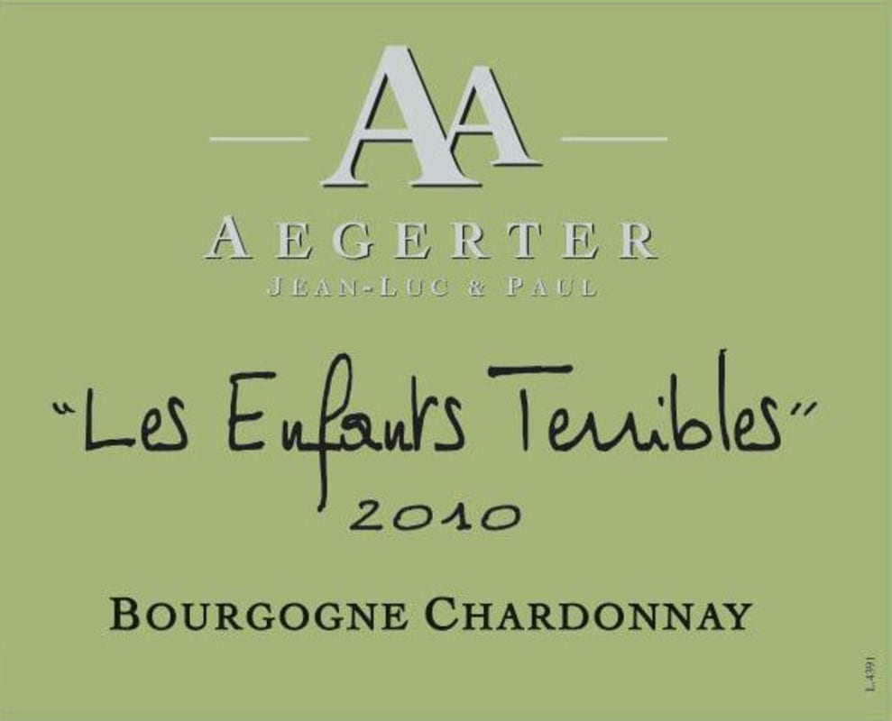 AA Aegerter Bourgogne Les Enfants Terribles Chardonnay 2010 Front Label